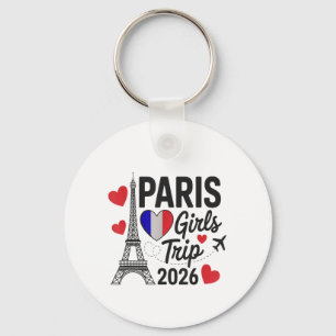Sassy Paris Girls Trip 2026 Vacation Kids Reunion Keychain