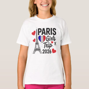Sassy Paris Girls Trip 2026 Vacation Kids Reunion T-Shirt