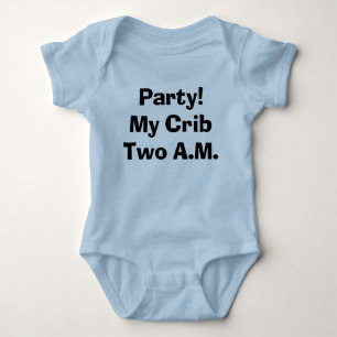 Sassy Party My Crib, Two O'Clock Baby Bodysuit