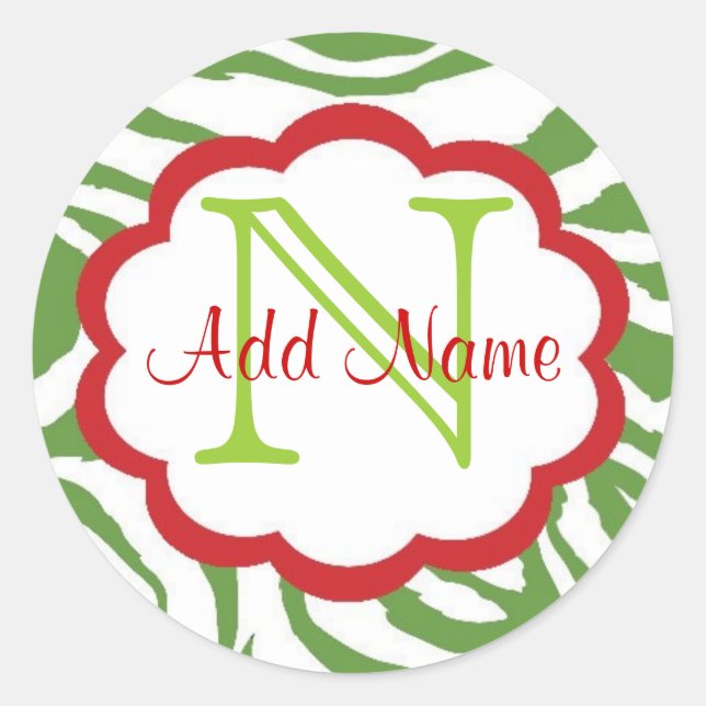 Sassy Personalized Christmas Sticker (Front)