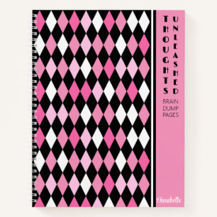 Sassy Pinkista Thoughts Unleashed Spiral Notebook