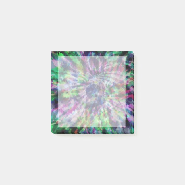 Sassy Psychedelic Splash Tie Dye Post-it Notes (Front)