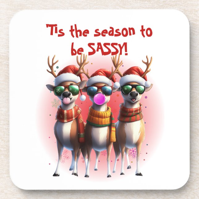 Sassy Reindeer Coaster (Front)