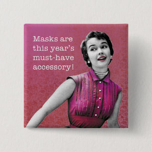 Sassy Retro   Button   Square