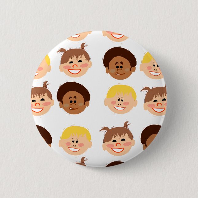 Sassy Retro Kiddos 2 Inch Round Button (Front)