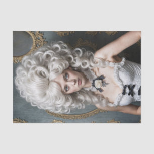 Sassy Rococo Lady Decoupage   Vintage Elegance Tissue Paper