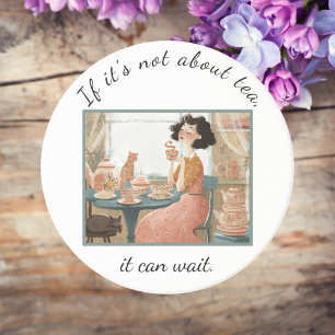 Sassy Sandstone Coaster For Tea Lovers