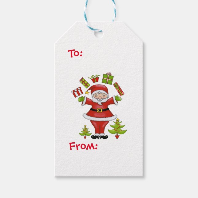 Sassy Santa Gift Tags (Front)