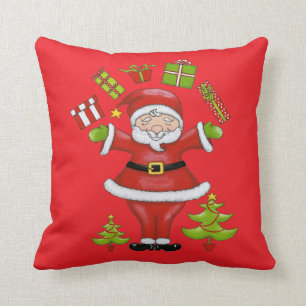 Sassy Santa Throw Pillow