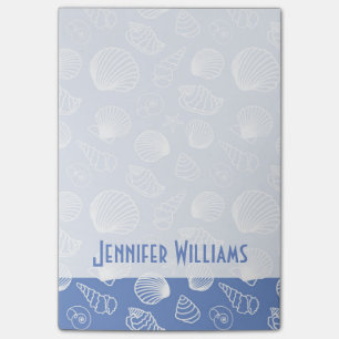 Sassy Seashell Pattern   Add Your Name Post-it Notes