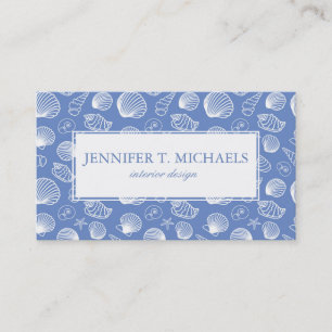 Sassy Seashell Pattern Business Card
