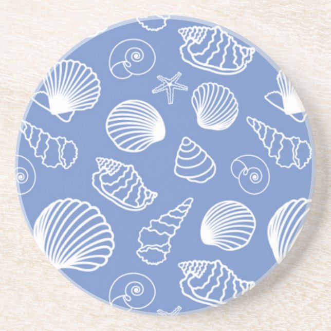 Sassy Seashell Pattern Coaster (Front)