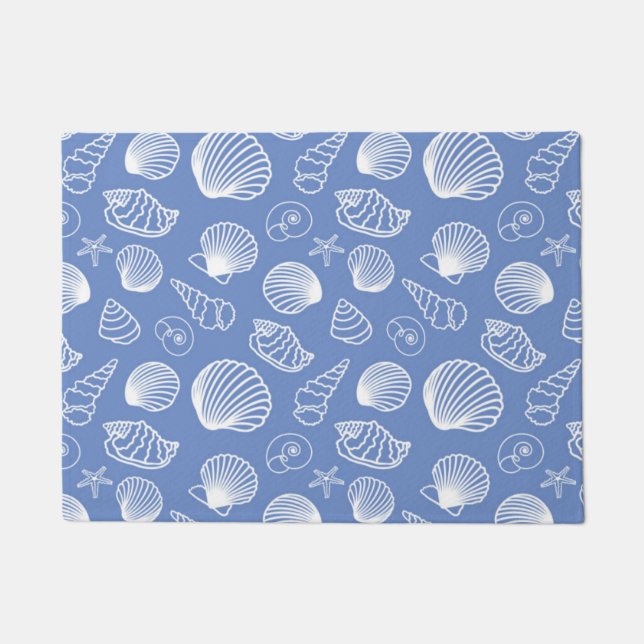 Sassy Seashell Pattern Doormat (Front)