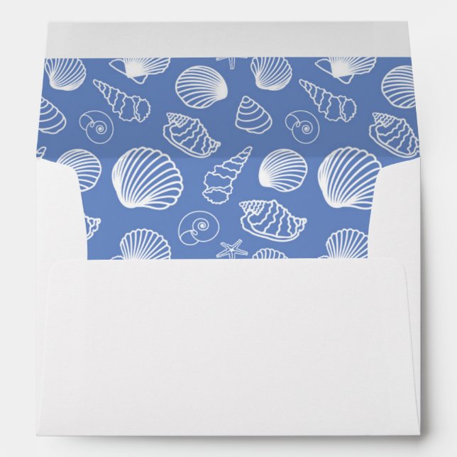 Sassy Seashell Pattern Envelope (Back (Bottom))