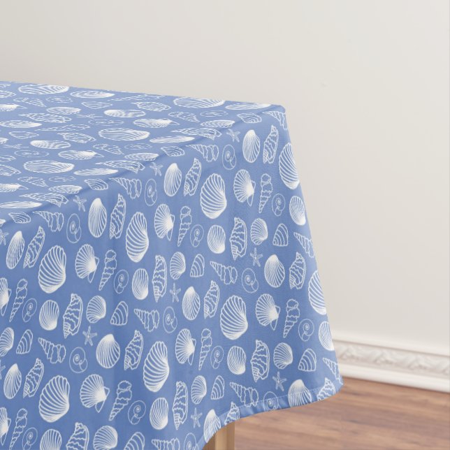 Sassy Seashell Pattern Tablecloth (In Situ)