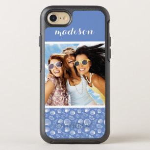 Sassy Seashell Pattern   Your Photo & Name OtterBox Symmetry iPhone 8/7 Case