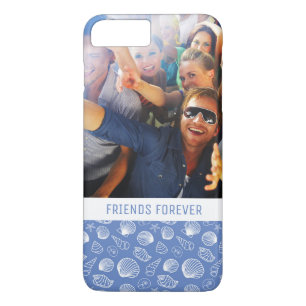 Sassy Seashell Pattern   Your Photo & Text iPhone 8 Plus/7 Plus Case