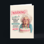 Sassy Senior Birthday - Add Name Card<br><div class="desc">A funny birthday card about aging and blowing out birthday candles. A funny card they are sure to treasure.</div>