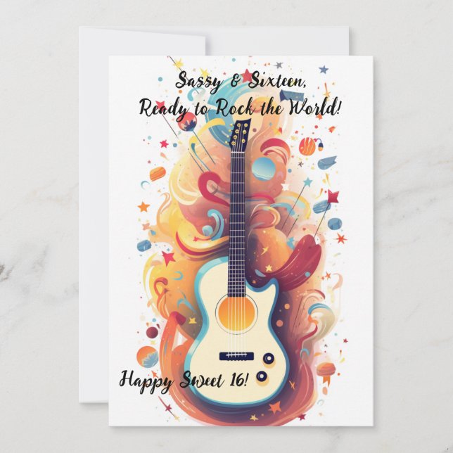 Sassy & Seteen ! Carte d'anniversaire sweet sixtee (Devant)