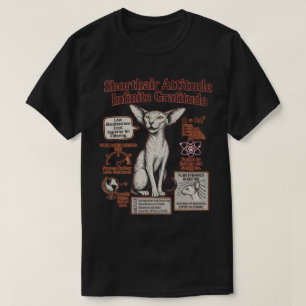Sassy Shorthair Cat Infographic Design T-Shirt