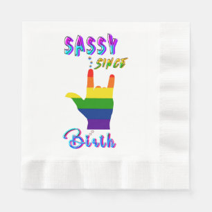 Sassy Since Birth Napkin