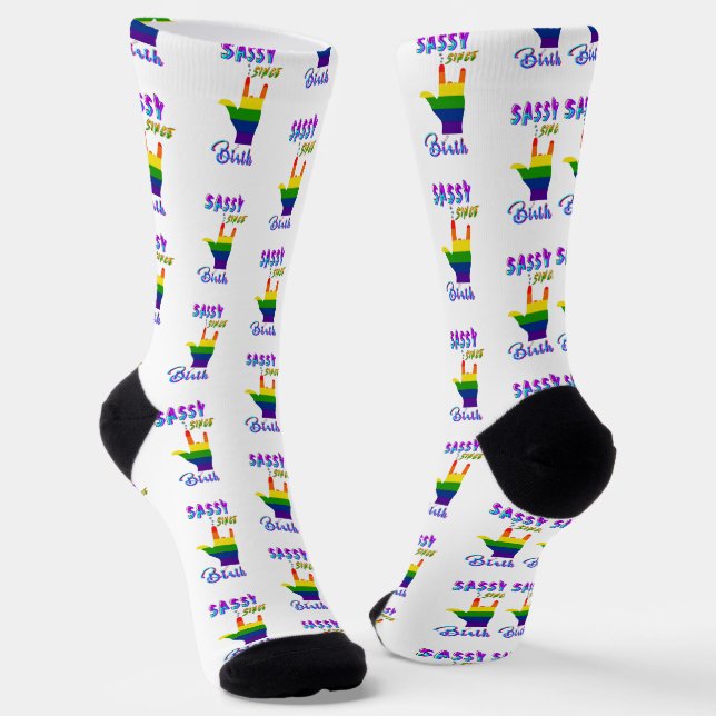 Sassy Since Birth Socks (Angled)