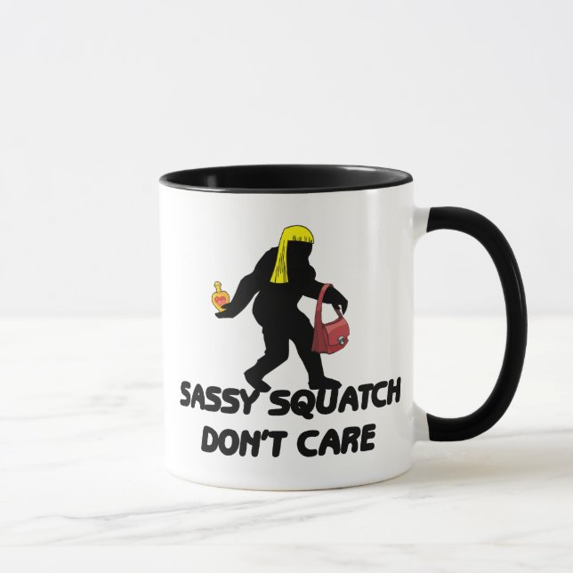 Sassy Squatch Don't Care Mug (Right)