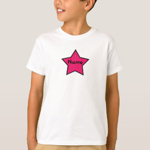 Sassy Star Pink and Black Girls Custom Shirt