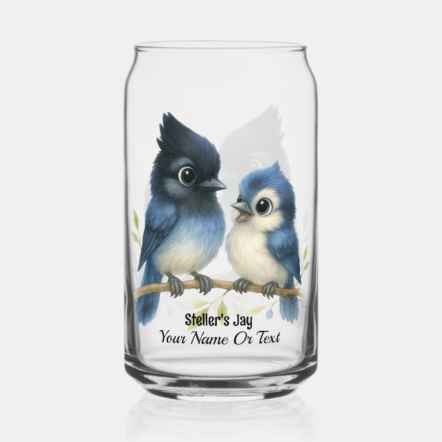Sassy Steller's Jay  Can Glass (Front)