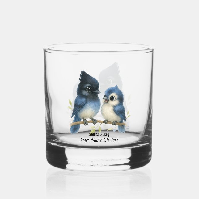 Sassy Steller's Jay  Whiskey Glass (Front)