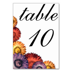 Sassy Summer Flowers Modern Mariage Carte Table