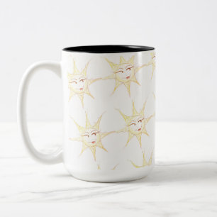 Sassy sun - multi image Two-Tone coffee mug