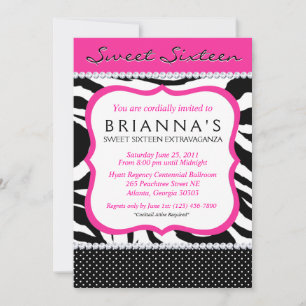 Sassy Sweet Sixteen Invite