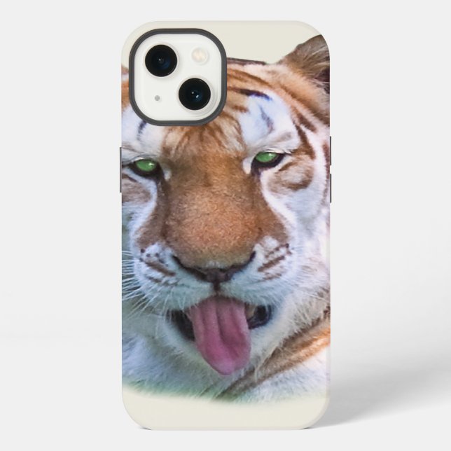 Sassy Tiger Cat Customizable iPhone Case (Back)