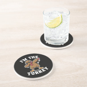 Sassy Turkey Matching Family Thanksgiving Party Coaster