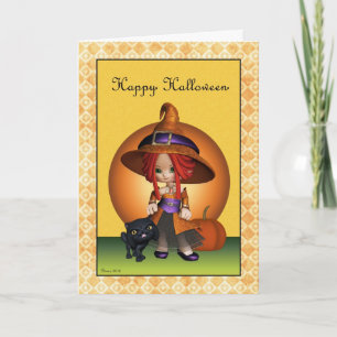 Sassy Witch Happy Halloween Greeting Card