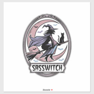 Sassy Witch Shirt Vintage Halloween Art_1