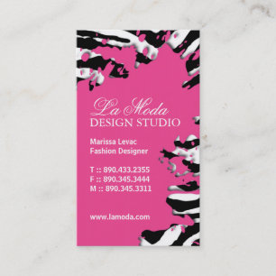 Sassy Zebra Print Business Card