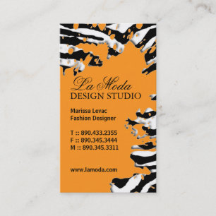 Sassy Zebra Print Business Card