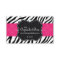 Sassy Zebra Stripe Cupcake Business Card