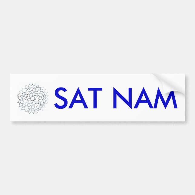SAT NAM bumper sticker (Front)