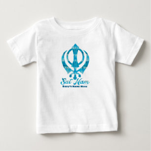 Sat Nam Khanda Personalized White Baby T-Shirt