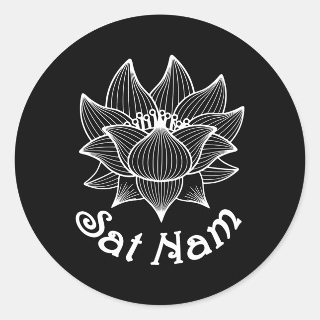 Sat Nam Kundalini Yoga Spiritual Classic Round Sticker (Front)