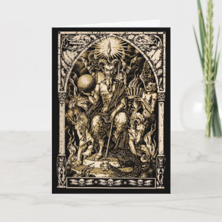 Satan a couronné la carte de voeux de solstice