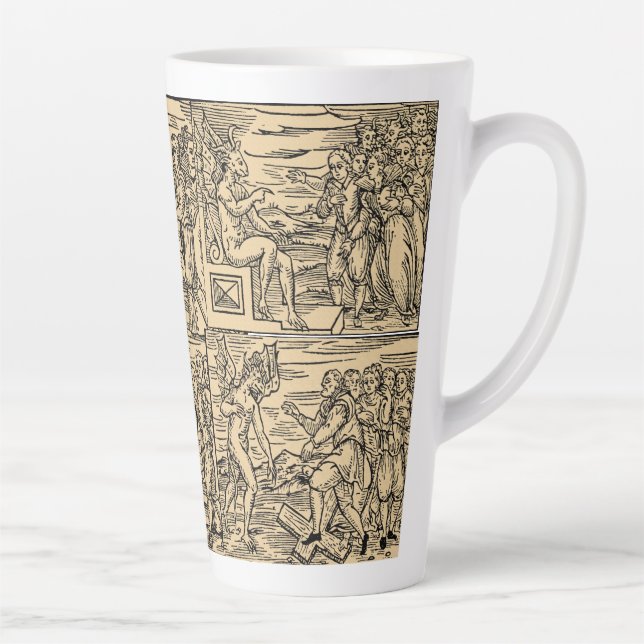 Satan and His Witches Collage 17oz Latte Mug (Right)