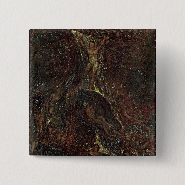 Satan Calling up his Legions 2 Inch Square Button (Front)