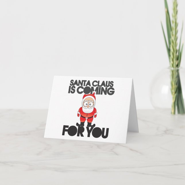 Satan Claus Humour Holiday Card (Front)