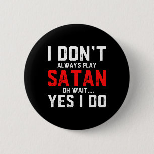 Satan Costume Devil Halloween Costume Satan 2 Inch Round Button