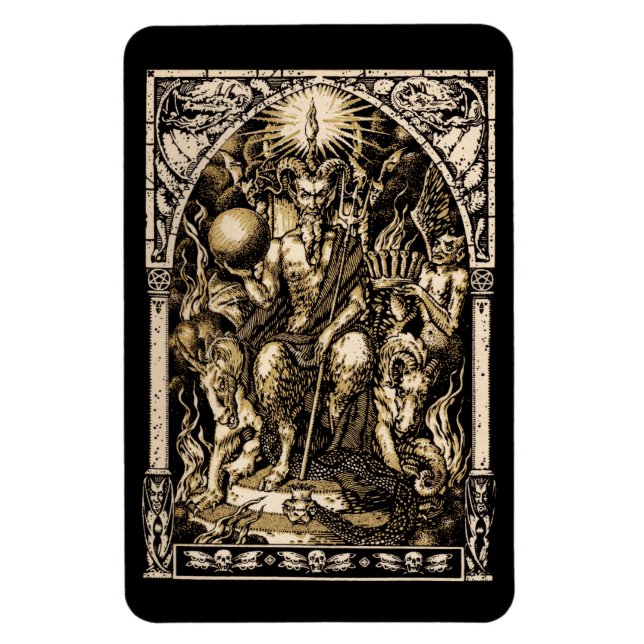 Satan Enthroné Magnet 4x6 (Vertical)