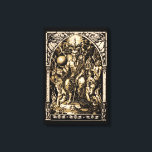 Satan Enthroned 16x24 Canvas Wall Art<br><div class="desc">This century-old historic image shows Satan Lucifer seated upon his throne of worldly power and surrounded by the minions and symbols of his dominion and rule as "Lord of this Earth." It is painted on museum-quality canvas stretched over a strong wooden frame. It is a beautiful, elegant, high-quality work suitable...</div>